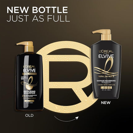 Visit the L'Oreal Paris Store L'Oreal Paris Elvive Total Repair 5 Repairing Shampoo and Conditioner for Damaged Hair Shampoo and Conditioner Set with Protein and Ceramide 1 kit