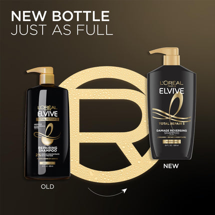 Visit the L'Oreal Paris Store L'Oreal Paris Elvive Total Repair 5 Repairing Shampoo and Conditioner for Damaged Hair Shampoo and Conditioner Set with Protein and Ceramide 1 kit