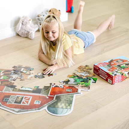 Busy Barn Shaped Floor Puzzle (32 Pieces): Busy Barn Shaped Floor Puzzle (32 Pieces)
