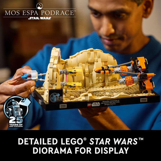 LEGO Star Wars: The Phantom Menace Mos ESPA Podrace Diorama, Build and Display Model for Adults, Star Wars Fan Gift with Anakin Skywalker's Podracer, Collectible May The 4th Be with You D�cor, 75380