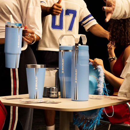 STANLEY IceFlow 2.0 Flip Straw Tumbler, 30 oz, Team Light Blue White