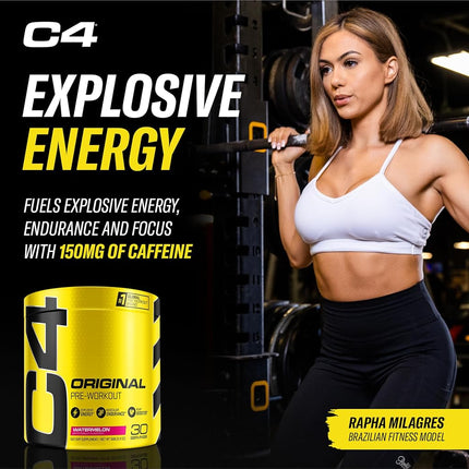 Cellucor C4 Original Pre Workout Powder Energy Drink w/ Creatine, Nitric Oxide & Beta Alanine, Watermelon, 30 Servings