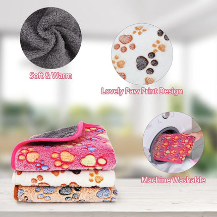 YUEPET Waterproof Guinea Pig Blankets Washable 3 Pack Small Animal Fleece Cage Liners Pet Soft Sleep Mat Pad Cover Warm Flannel Throw for Hamster Guinea Pig Rabbit Chinchilla Hedgehog Ferret 35"×24"
