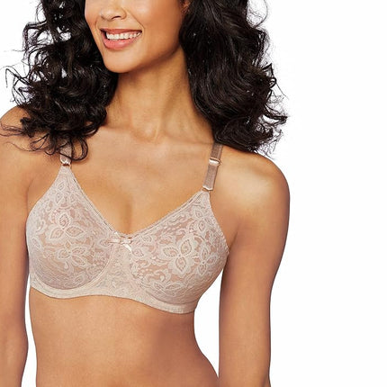 Bali Women's N Smooth Stretch Lace Underwire Bra Df3432, Rosewood, 38C