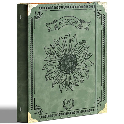 Ovesmusl Sunflower PU Leather 3 Ring Binder Fits 8