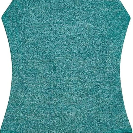 Kanu Surf Girls' Hurricane Beach Sport UPF 50 One Piece Swimsuit, Sparkle Solid Green, 14