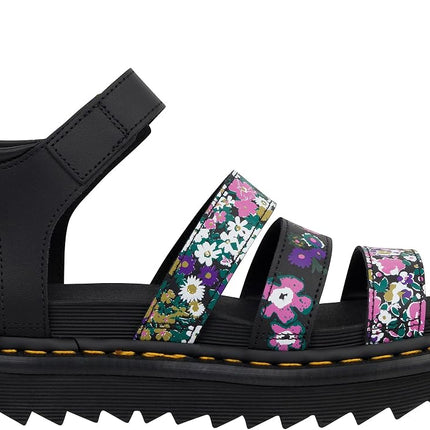Dr. Martens Women's Blaire Sandal, Black Hydro Print, 9