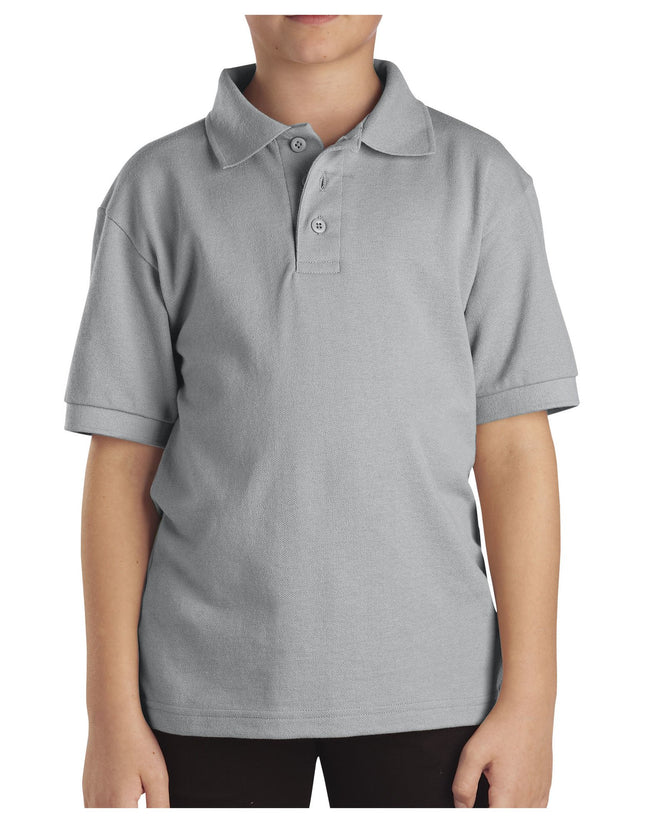 Dickies Boys 8-20 Short Sleeve Pique Polo, Heather