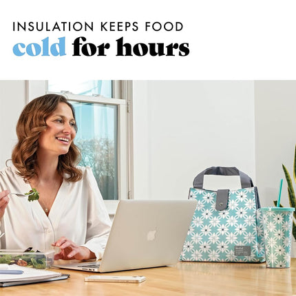 Fit+Fresh Westport Adult Insulated Lunch Bag women love as a Lunchbox, Lunch Tote - Cute Small Lunch Box For Women, Lunch box men, lunch bags women, insulated lunch box, lunch boxes, adult lunch, Aqua