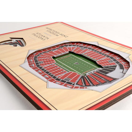 YouTheFan NFL Atlanta Falcons Stadium 3D Mural Wood Desktop Wooden Sign Wood