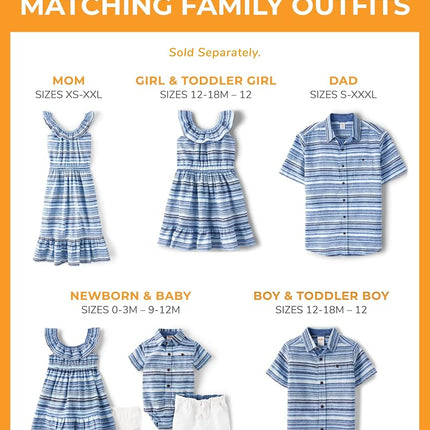Vestido Gymboree para niñas y bebés con manga con volantes, azul fiesta, 18-24 meses