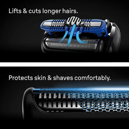 Braun Electric Shaver for Men, Series 7 7177cc, Wet & Dry Shave, Turbo & Gentle Shaving Modes, Waterproof Foil Shaver, Space Grey