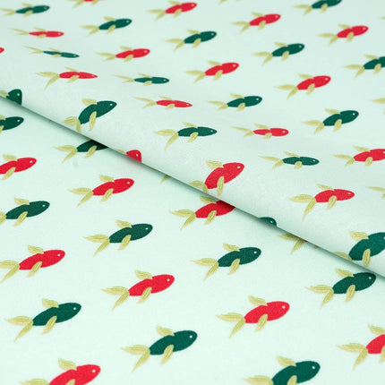 Singer Fabrics, 100% Cotton, Aqua Fish by Denise Palmer, Cut by The Yard