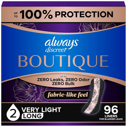 Always Discreet Boutique Panty Liners for Women wi