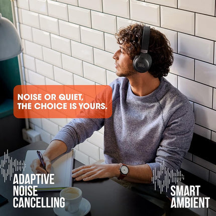 JBL Live 660NC - Wireless Over-Ear Noise Cancelling Headphones with Long Lasting Battery and Voice Assistant - Black, Medium