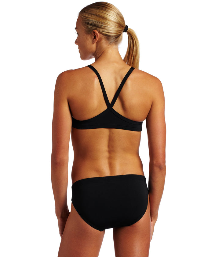 TYR Women's Solid Durafast Diamondback Workout Bikini,Black,XX-Small