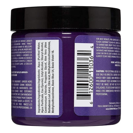 MANIC PANIC Classic Electric Amethyst Semi Permanent Hair Color - Bright Purple Hair Dye for Women & Men That Lasts 4-6 Weeks - Vegan, Ammonia & Cruelty-Free - Create & Mix Custom Shades (4oz / 2pk)