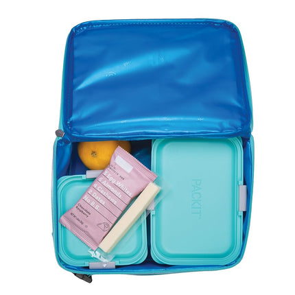 PackIt Freezable Insulated Lunch Box - Collapsible and Reusable with Zip Closure | Gel-Lined Walls | Compact Fold Flat & Freeze Design | Leak-Proof | BPA-Free | Buckle Handle | Tie Die Sorbet