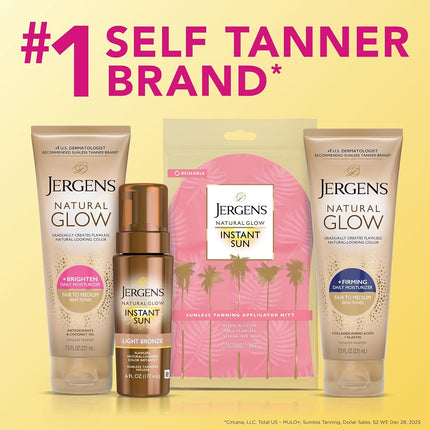 Jergens Natural Glow +FIRMING Daily Moisturizer for Body, Fair to Medium Skin Tones, 7.5 Ounces