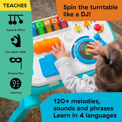 Baby Einstein, Musical Mix ‘N Roll 4-in-1 Activity Walker and Table, Educational Push Along Toy, 4 Languages, 100+ Melodies and Phrases, Ages 6 Months +