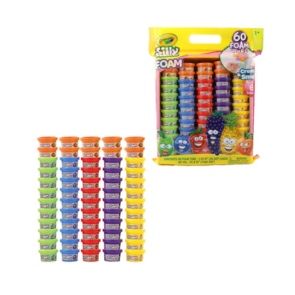 Crayola Silly Scents Foam Tubs - 60 x 1oz Play Foam for Kids, Fidget Toys & Easter - NonToxic, Scented, & Colorful Kids Toys - Perfect for Arts & Crafts, Goody Bags, Party Favors, Play