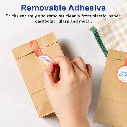 Etiquetas Removibles Mate Blancas para Paletas Avery con Tecnología Sure Feed, Impresión hasta el Borde, 1" x 4", 400 Etiquetas Removibles, Etiquetas Imprimibles Láser/Inyección de Tinta