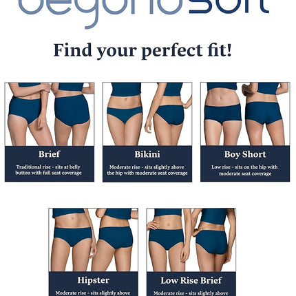 Fruit of the Loom Women's Underwear Beyondsoft Panties (Regular & Plus Size), Hipster - Modal - 6 Pack, 8