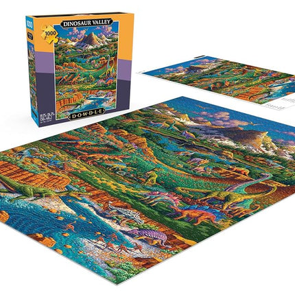Buffalo Games - Eric Dowdle - Dinosaur Valley - 1000 Piece Puzzle - Challenging Puzzle Perfect for Game Nights - Finished Size is 26.75 x 19.75