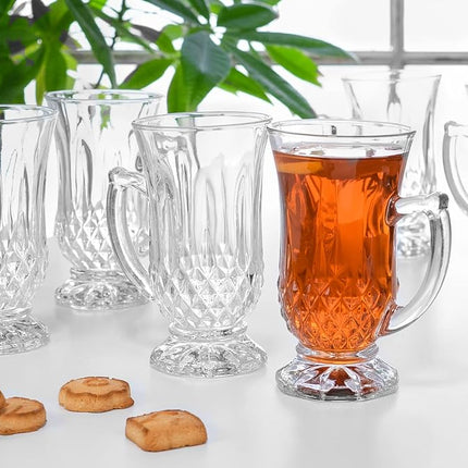 Classic Cut Authentic Turkish Tea Cups, Set of 6, 4 oz