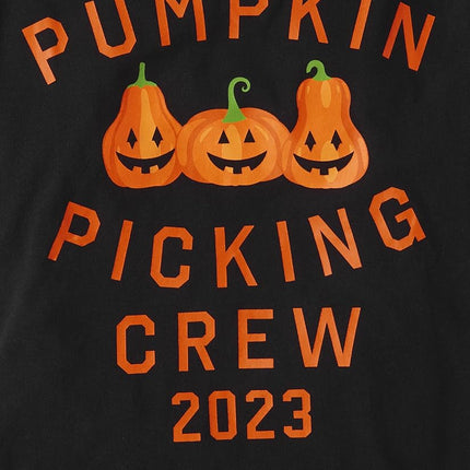 T-shirt graphique d'Halloween à manches courtes The Children's Place pour enfants, motif « Cueillette de citrouilles », taille TG