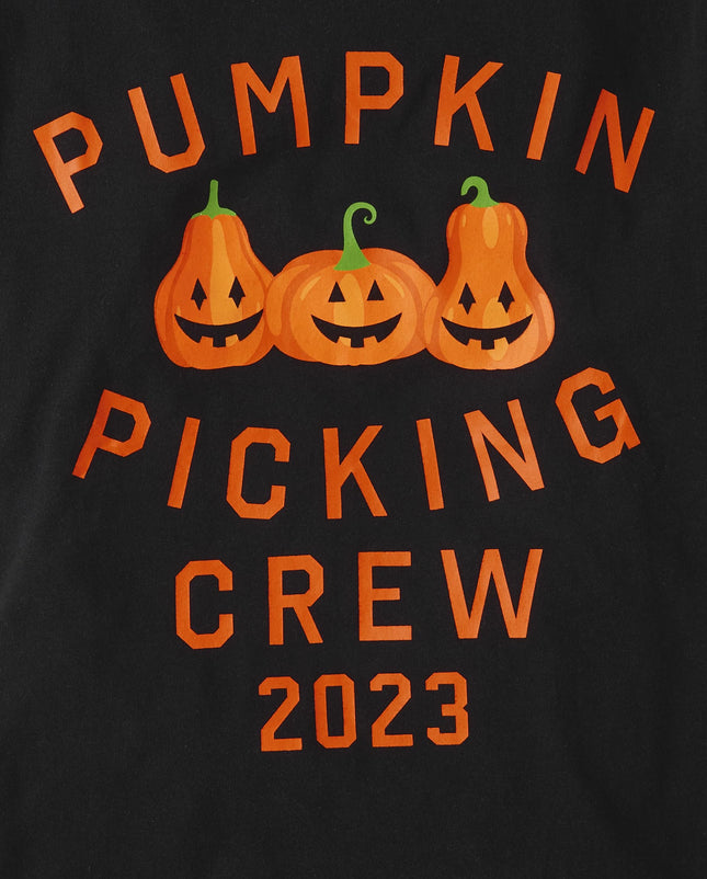 The Children's Place Kids' Short Sleeve Halloween Graphic T-Shirt, Pumpkin Picking, X-Large