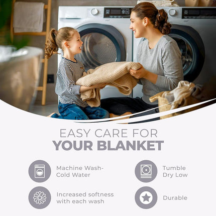 Superior 100% Cotton Thermal Blanket, Soft and Breathable Cotton for All Seasons, Bed Blanket and Oversized Throw Blanket with Luxurious Diamond Weave - Twin Size, White