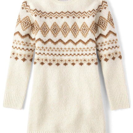 The Children's Place Girls' Big Sweater Dress, Cre