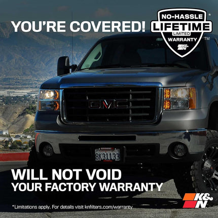 K&N 57-3050 Washable and Reusable Car Performance Intake Kit