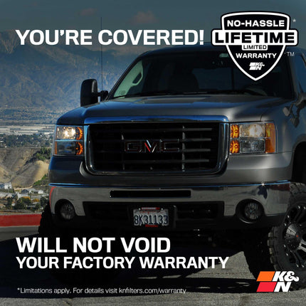 K&N 57-3050 Washable and Reusable Car Performance Intake Kit