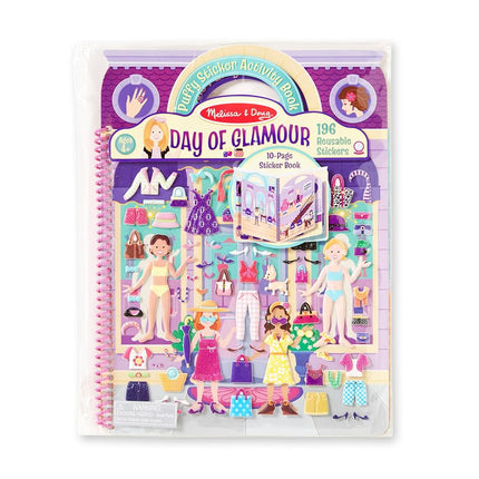 Melissa & Doug Puffy Sticker Activity Book: Day of Glamour - 196 Reusable Stickers