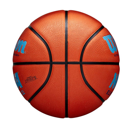 Wilson Basketball, NCAA Elevate VTX, Extérieur et Intérieur, Technologie Total Grip, Taille : 6, Orange/Bleu