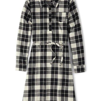 The Children's Place Women's Fall Plaid Long Sleeve Dress, Buffalo Plaid-mom, XX-Large