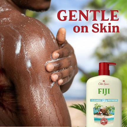 Old Spice Body Wash for Men, Fiji with Palm Tree Scent, 16 Fluid Ounce (Pack of 4)