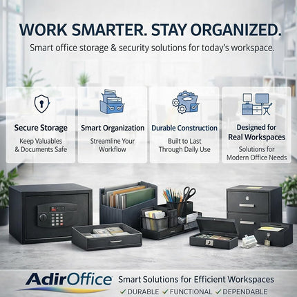 Adir Corp. Drop - Lift Wall Rack for Blueprints - Plans, Black (Without File Hanging Clamps)