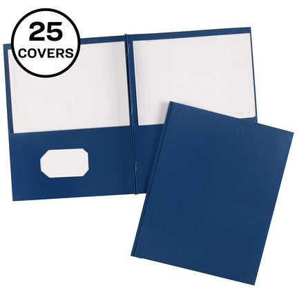 Avery Two Pocket Folders with 3 Prong Fasteners, Holds 70 Sheets, Case Pack of 125 Blue Folders (47975)