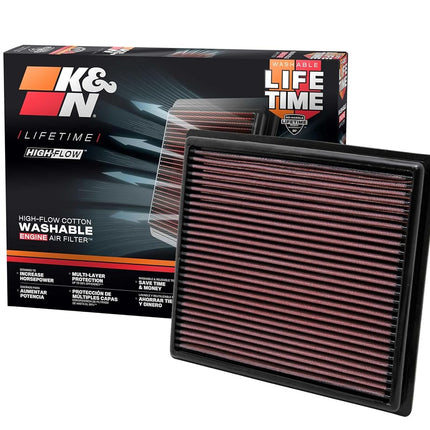 K&N Engine Air Filter: High Performance Washable Replacement Filter: Compatible 2010-2021 Toyota/Lexus/Mitsubishi (Highlander, RAV4, Sienna, Avalon, Camry, ES 350, NX300, Rx350, L200, Triton) 33-2443