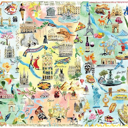 Buffalo Games - Fay Ford - Large City Map - 2000 Piece Jigsaw Puzzle for Adults - Challenging Puzzle Perfect for Game Nights - Finished Size is 38.50 x 26.50