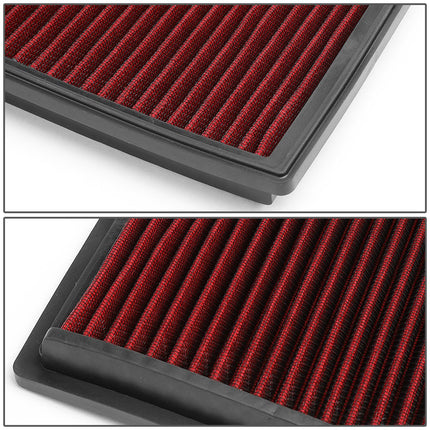DNA Motoring AFPN-128-RD Clean Air Washable Drop In Panel Air Filter Enhance Engine Performance Power & Acceleration Improve [Compatible with 12-17 Chevy Sonic 1.8L 1.4T]