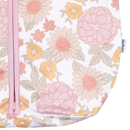 Gerber Unisex Baby Sleepbag Wearable BlanketWearable Blanket, Retro Floral, 0-6 Months
