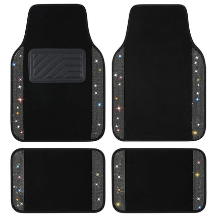 VarCozy Shining Rhinestones Floor Mats for Cars, S