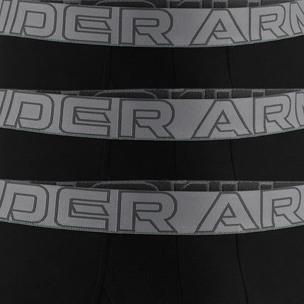 Under Armour mens Multi-pack Performance Tech Mesh Boxerjock Brief, 6" Inseam, All-day Comfort, Black / Steel W/Castlerock, 5XL