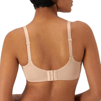 Bali Women's Breathe Modal T-Shirt, Breathable Wireless, Full-Coverage Convertible Bra, Opaque, Almond, L