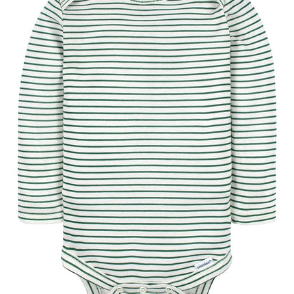 Gerber Baby Boys 6-pack Long-sleeve Onesies Bodysuit, Green Fox, 0-3 Months
