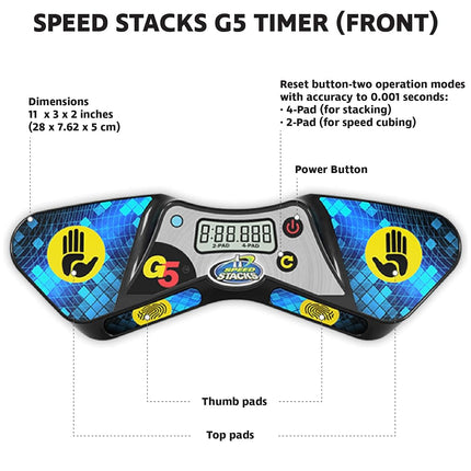 Speed Stacks | G5 Timer | Endorsed by Sport Stacking and Cubing associations | Accuracy to 0.001 Seconds, Batteries Included